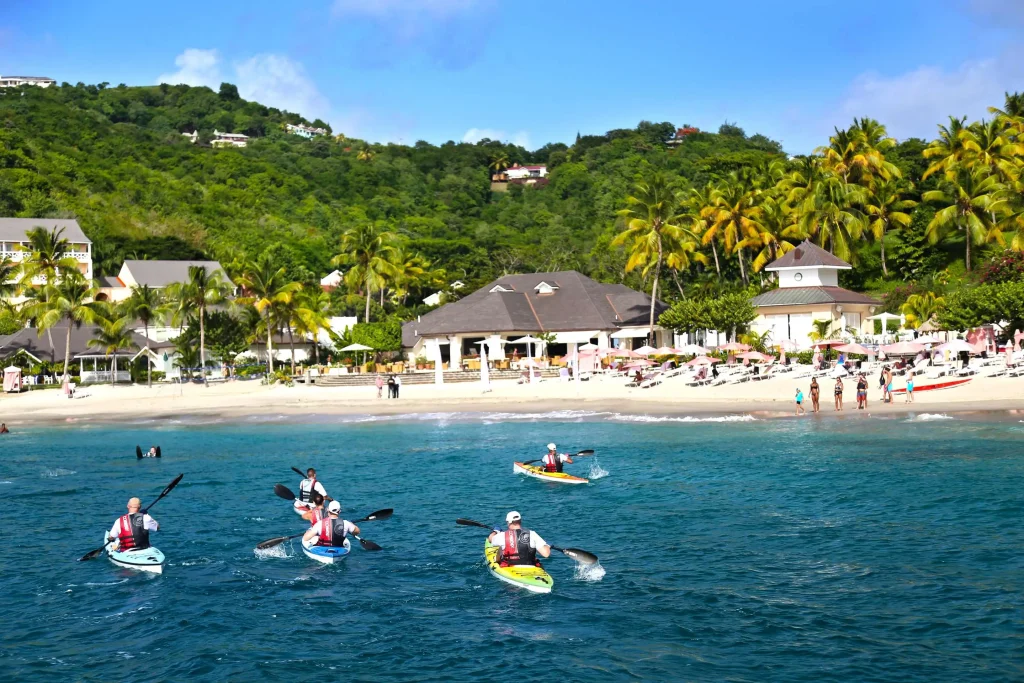 The Beach at Sugar Beach Resort. St Lucia Yacht Charter