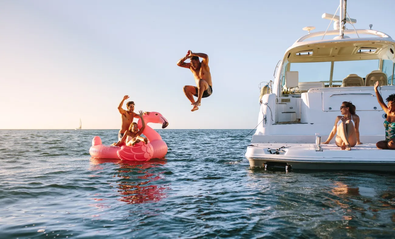 friends yacht charter water fun