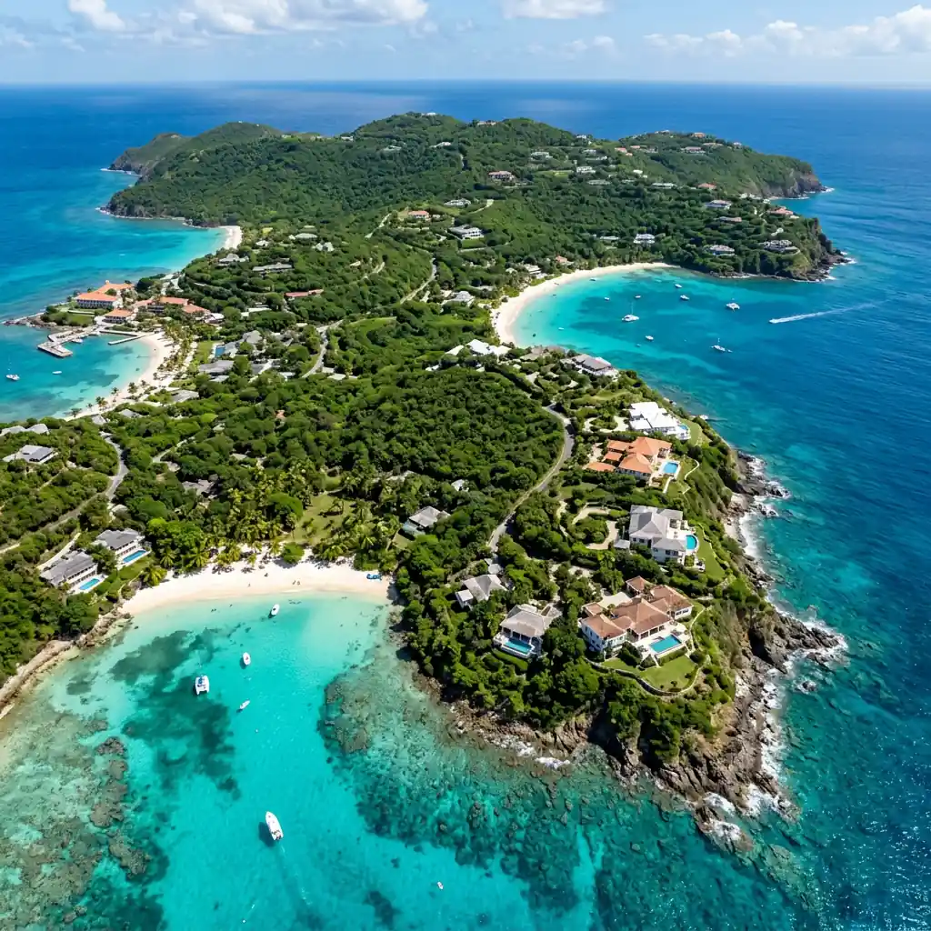 Mustique island view