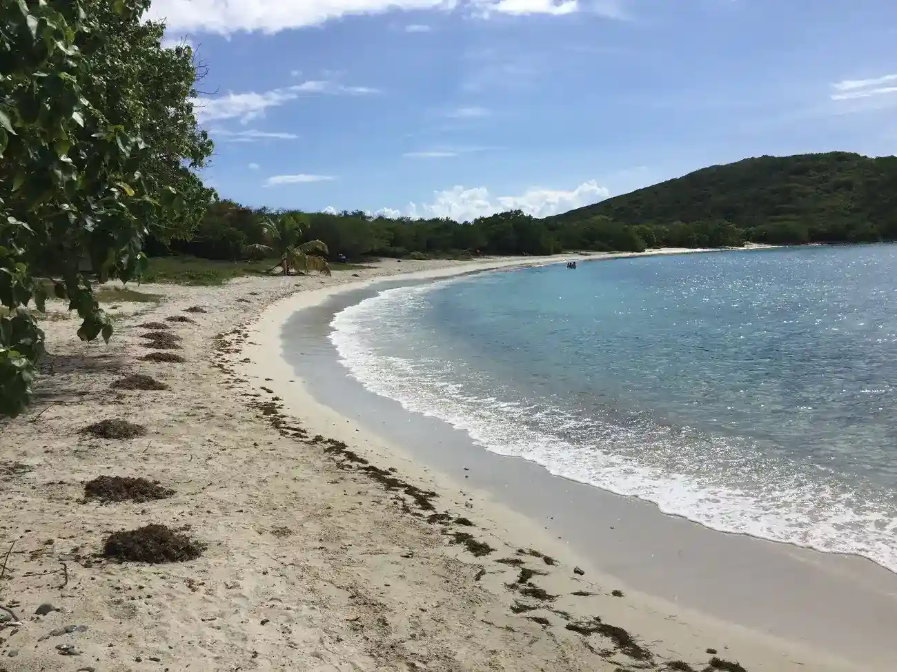 Quiet St. John beach and shoreline on a St. John yacht charter itinerary